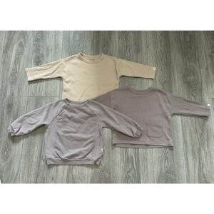 3 PC Organic Cotton Sweatshirts - Baby Boy/Girl - Size 3T